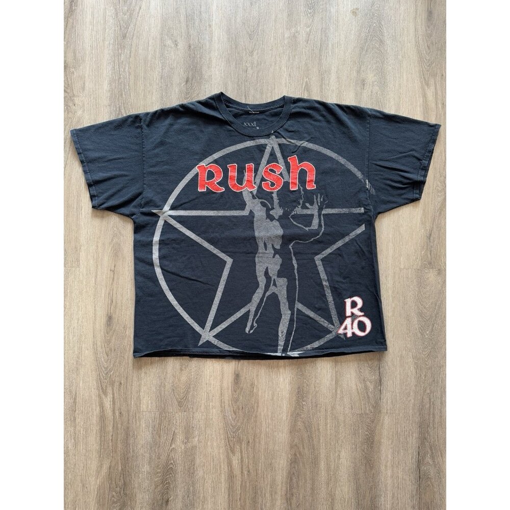 Rush Band Tee AOP Tour Concert Promo Black 3XL Shirt Music 40 Years Celebration